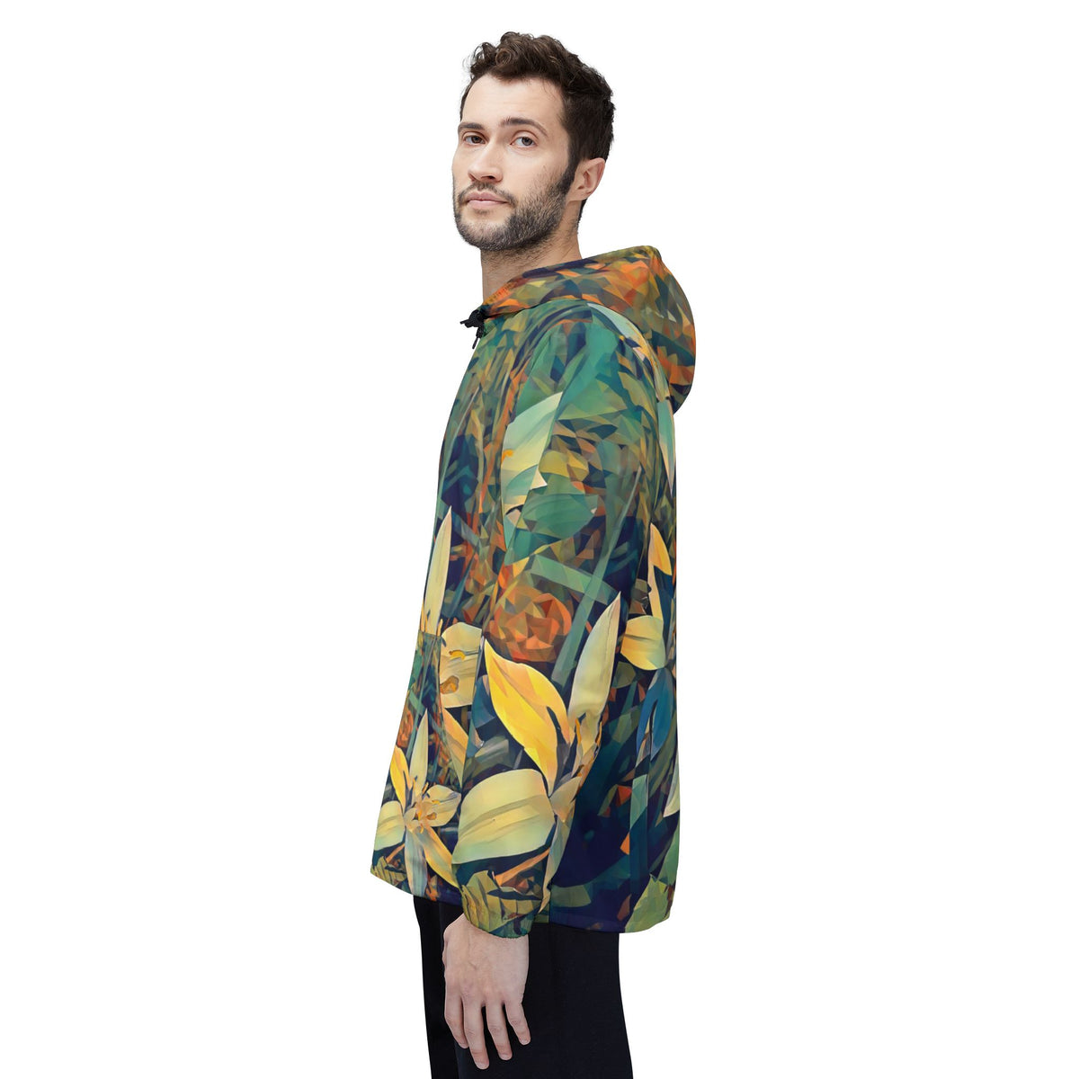 Windbreaker Jacket - Poly Art - Flower of Ornithogalum (Variant 2)