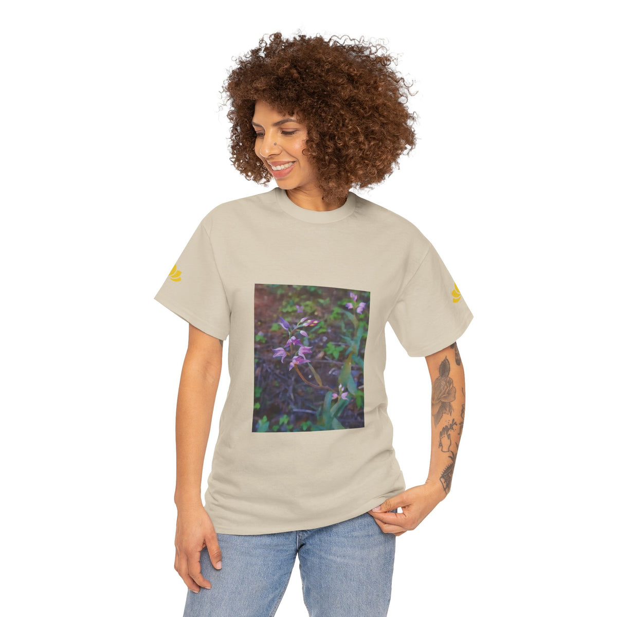 Unisex Heavy Cotton Tee - Flower of Cephalanthera Rubra