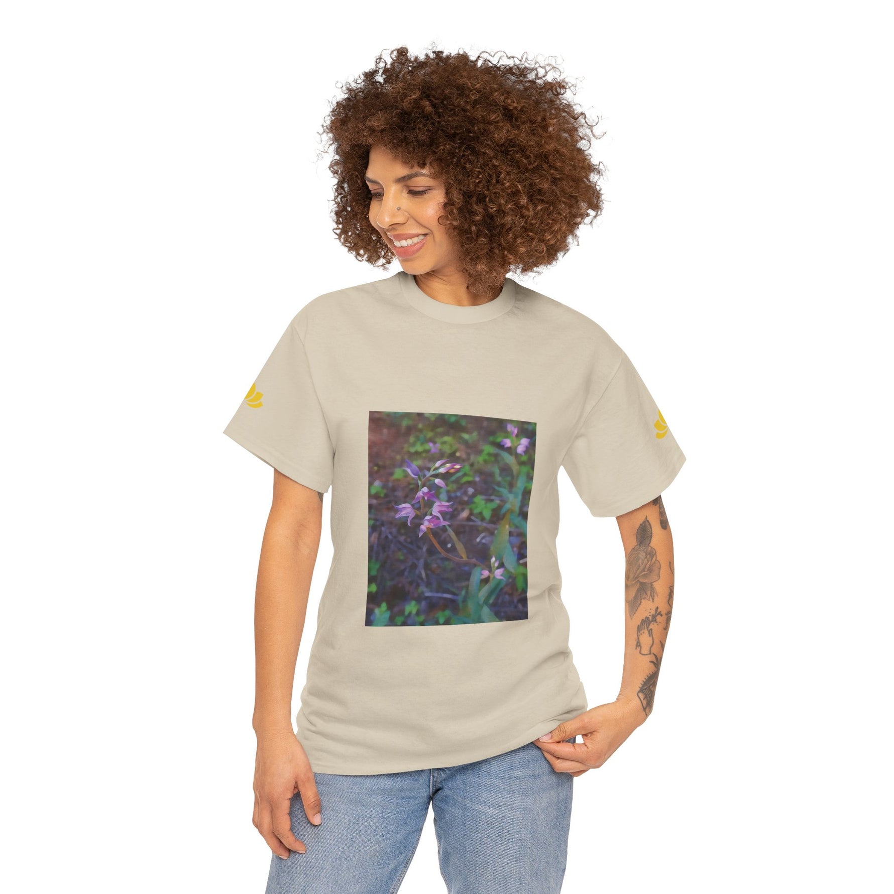 Unisex Heavy Cotton Tee - Flower of Cephalanthera Rubra