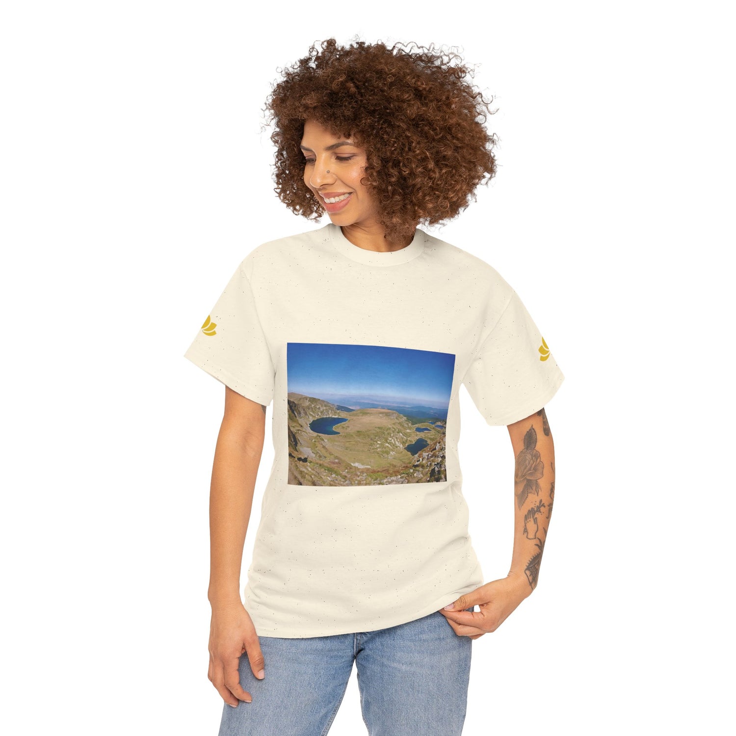 Unisex Heavy Cotton Tee - Rila Lakes (Variant 2)