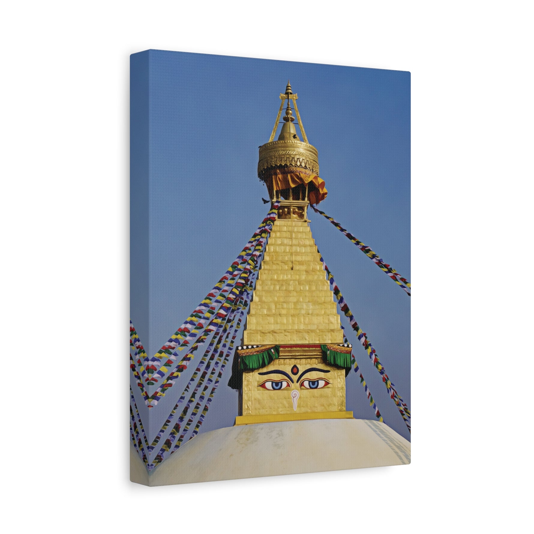 Stretched Matte Canvas - Nepal, Stupa with Buddha's Eyes (Variant 5)