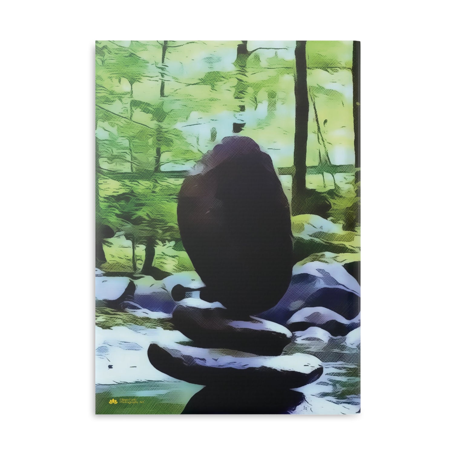 Hardcover Notebook with Puffy Covers - Stone Balance (Variant 3)
