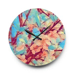 Acrylic Wall Clock - Poly Art - Apples' Tree Flower (Variant 3)