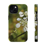 Magnetic Tough Phone Case - Flower, White