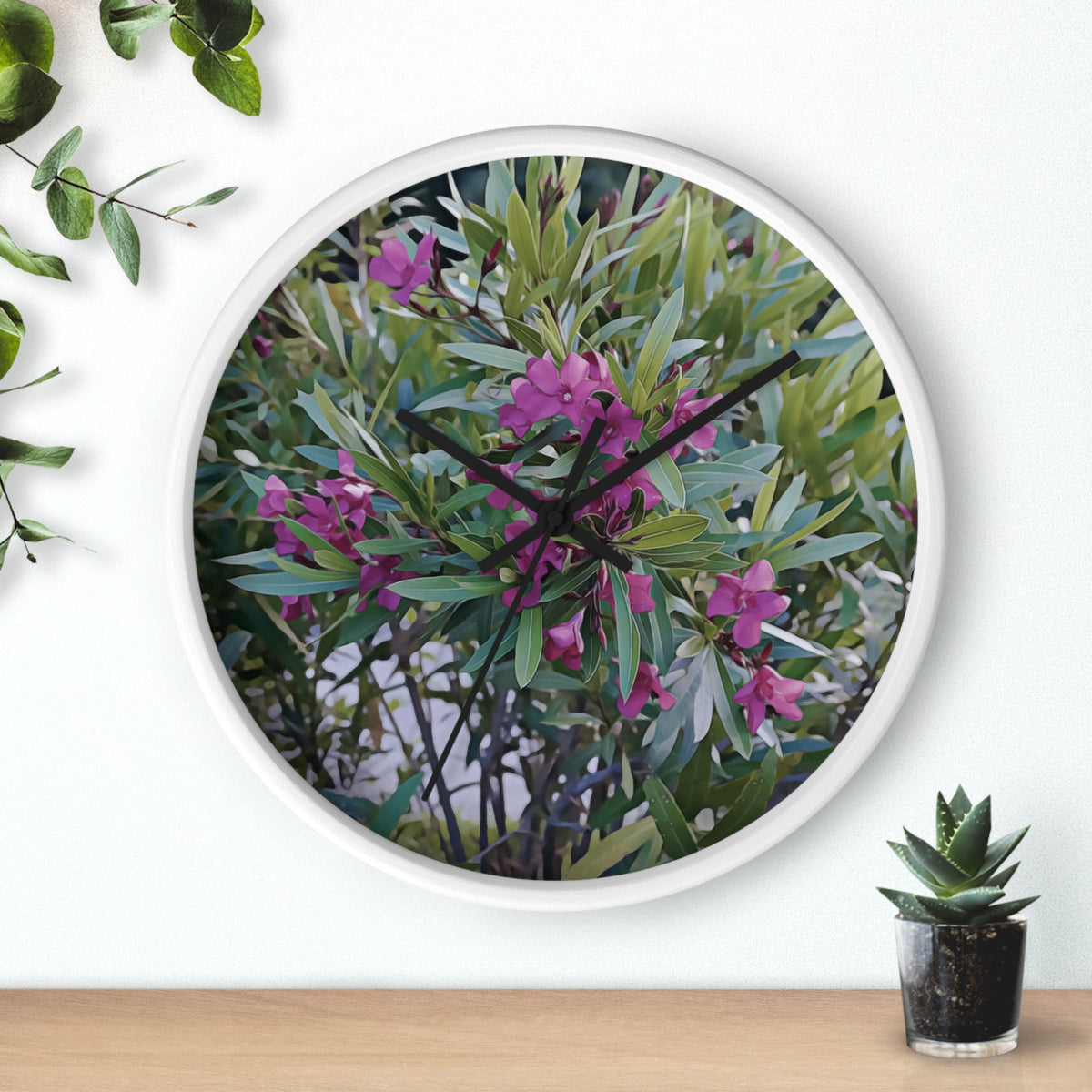 Wall Clock - Flower of Oleander