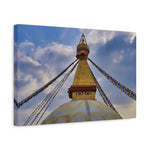 Stretched Matte Canvas - Nepal, Stupa with Buddha's Eyes (Variant 3)