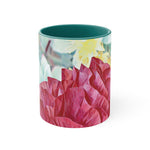 Mug 11oz - Poly Art - Flower of Dahlia in Red (Variant 2)