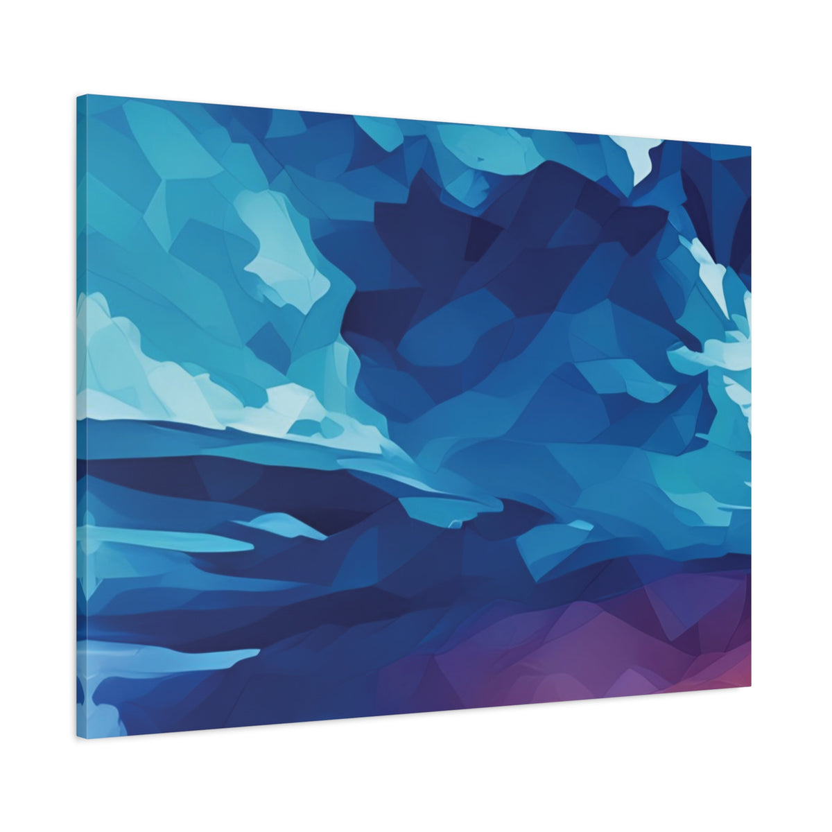 Stretched Matte Canvas - Poly Art - Sunset Sky (Variant 2)