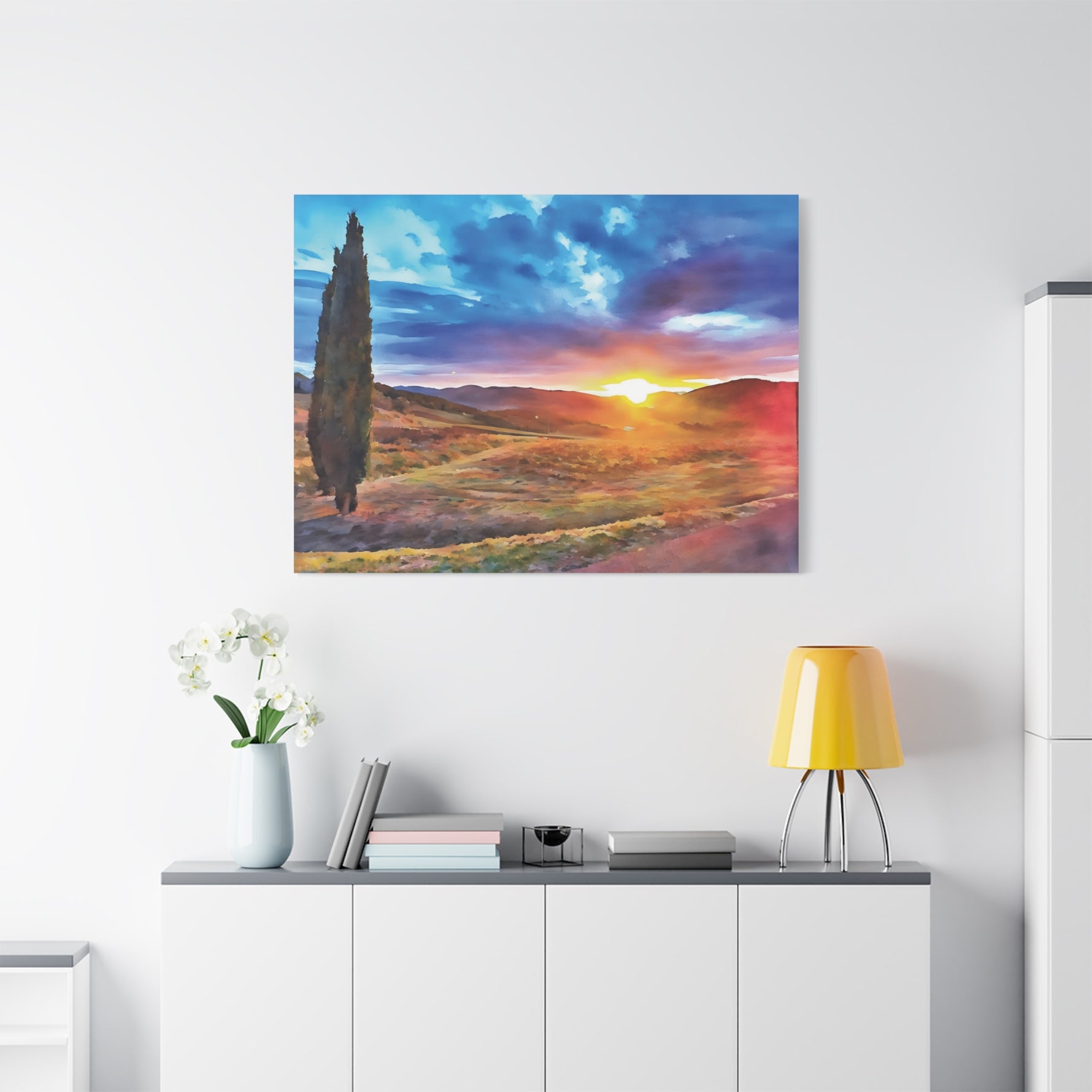 Stretched Matte Canvas - Tuscan Landscape (Variant 2)