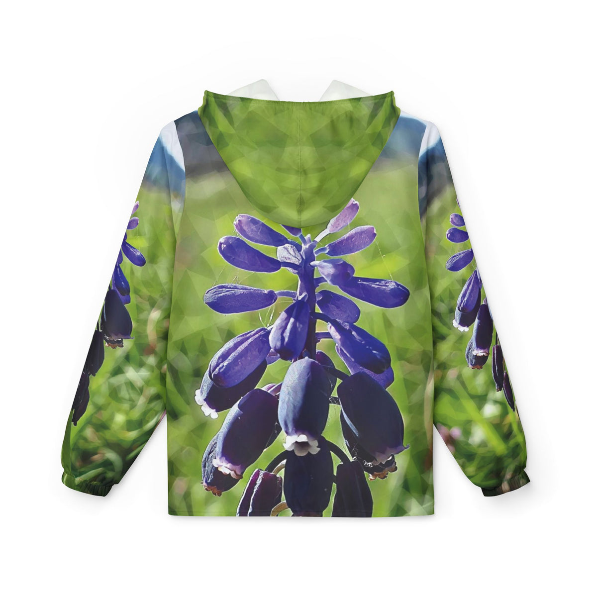 Windbreaker Jacket - Poly Art - Flower of Muscari