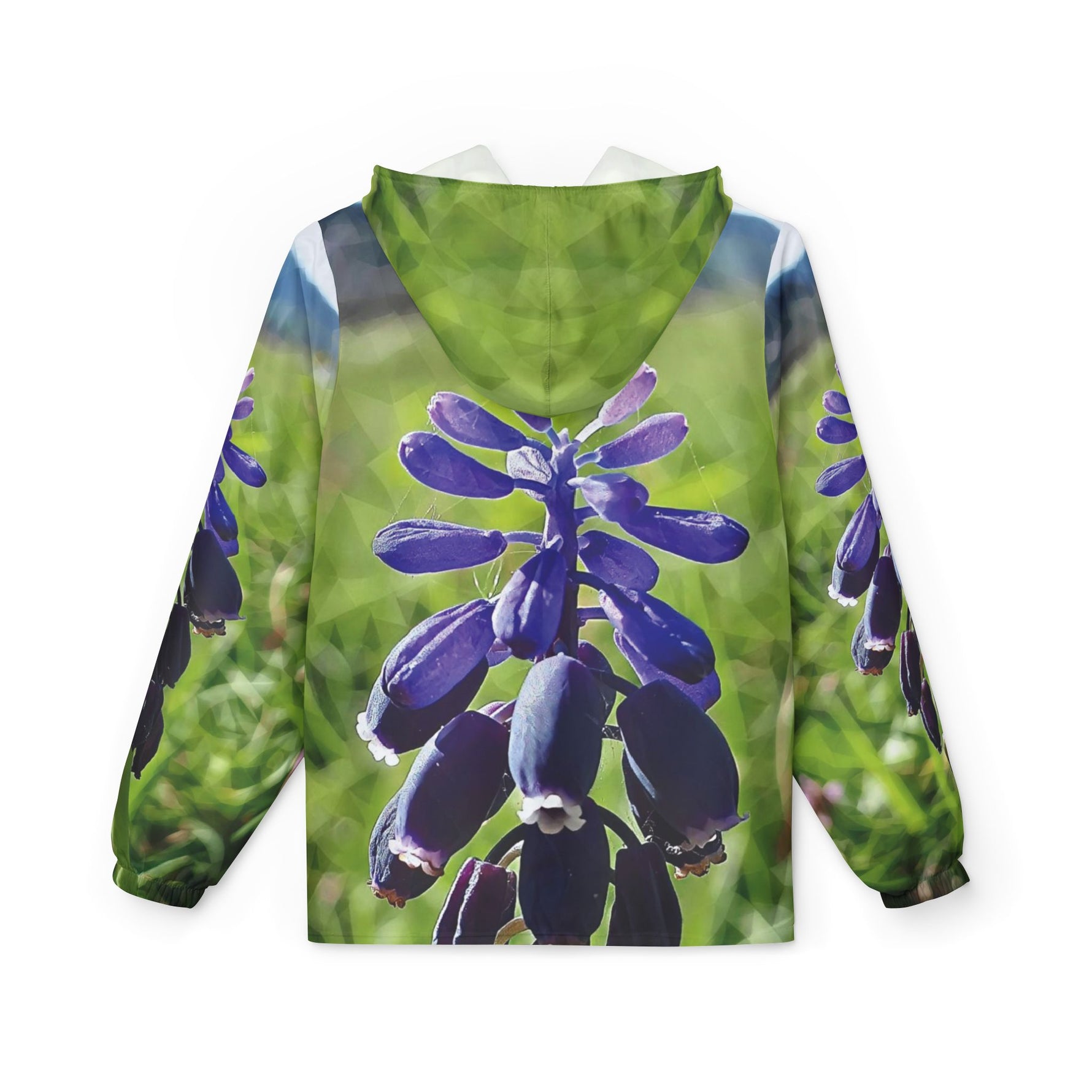 Windbreaker Jacket - Poly Art - Flower of Muscari