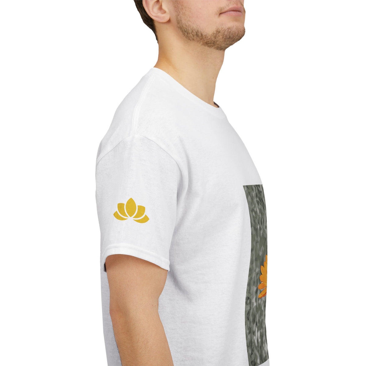 Unisex Heavy Cotton Tee - Poly Art - Flower of Calendula (Variant 1)