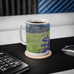 Ceramic White Cup 15oz - Poly Art - Flower of Muscari