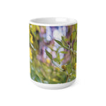 Ceramic White Cup 15oz - Flower of Lysimachia (Variant 2)