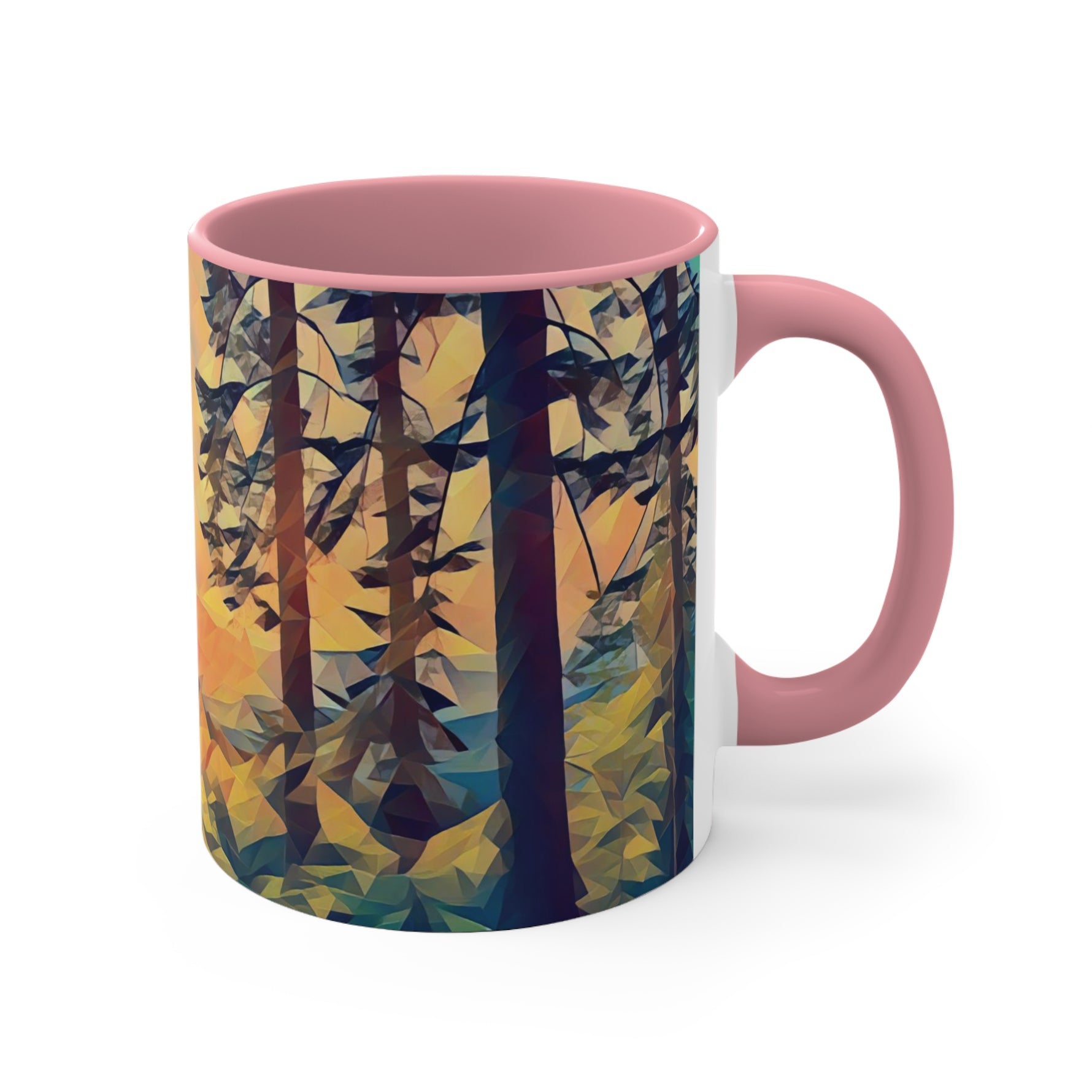Mug 11oz - Poly Art - Forest Sunset (Variant 2)