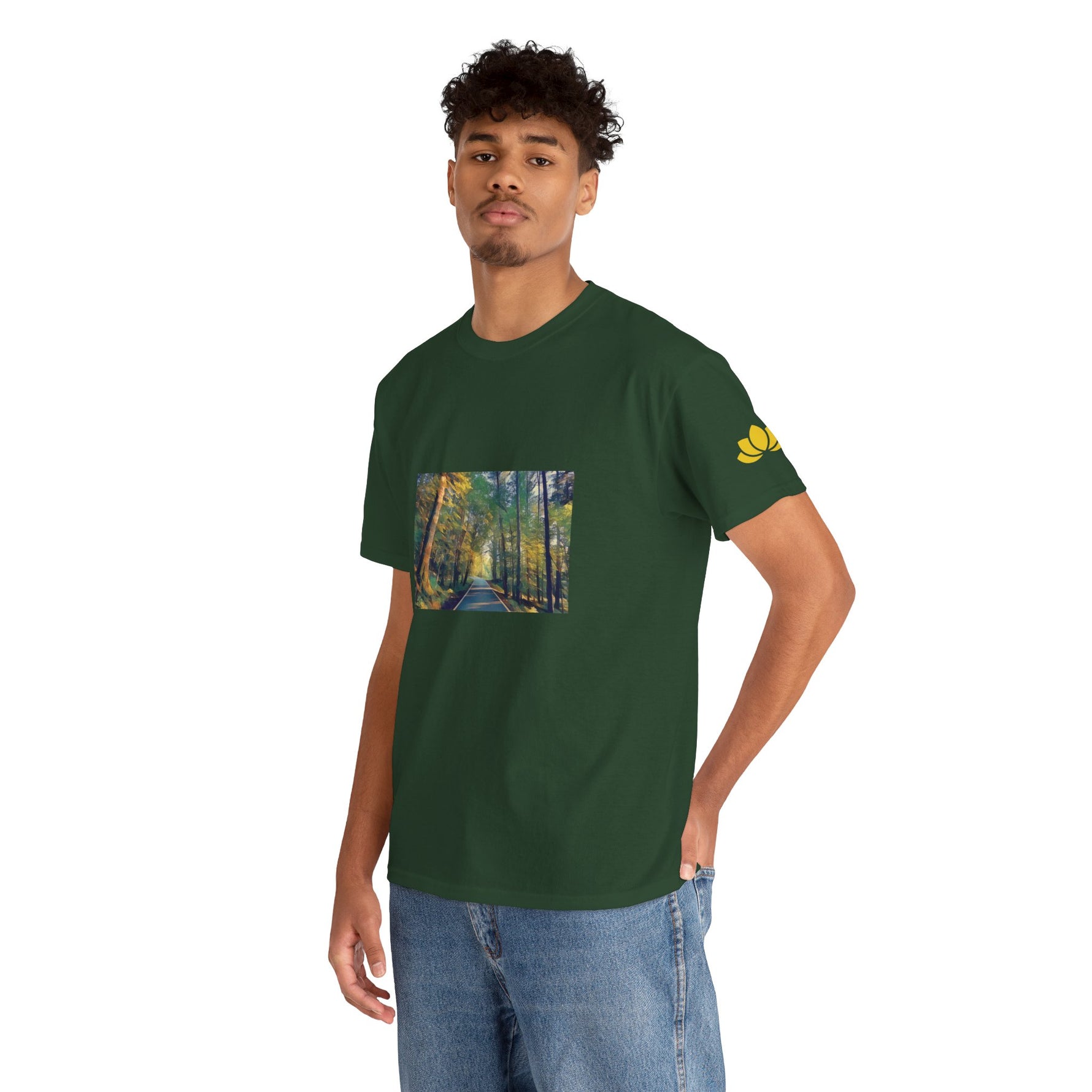 Unisex Heavy Cotton Tee - Poly Art - Forest (Variant 4)