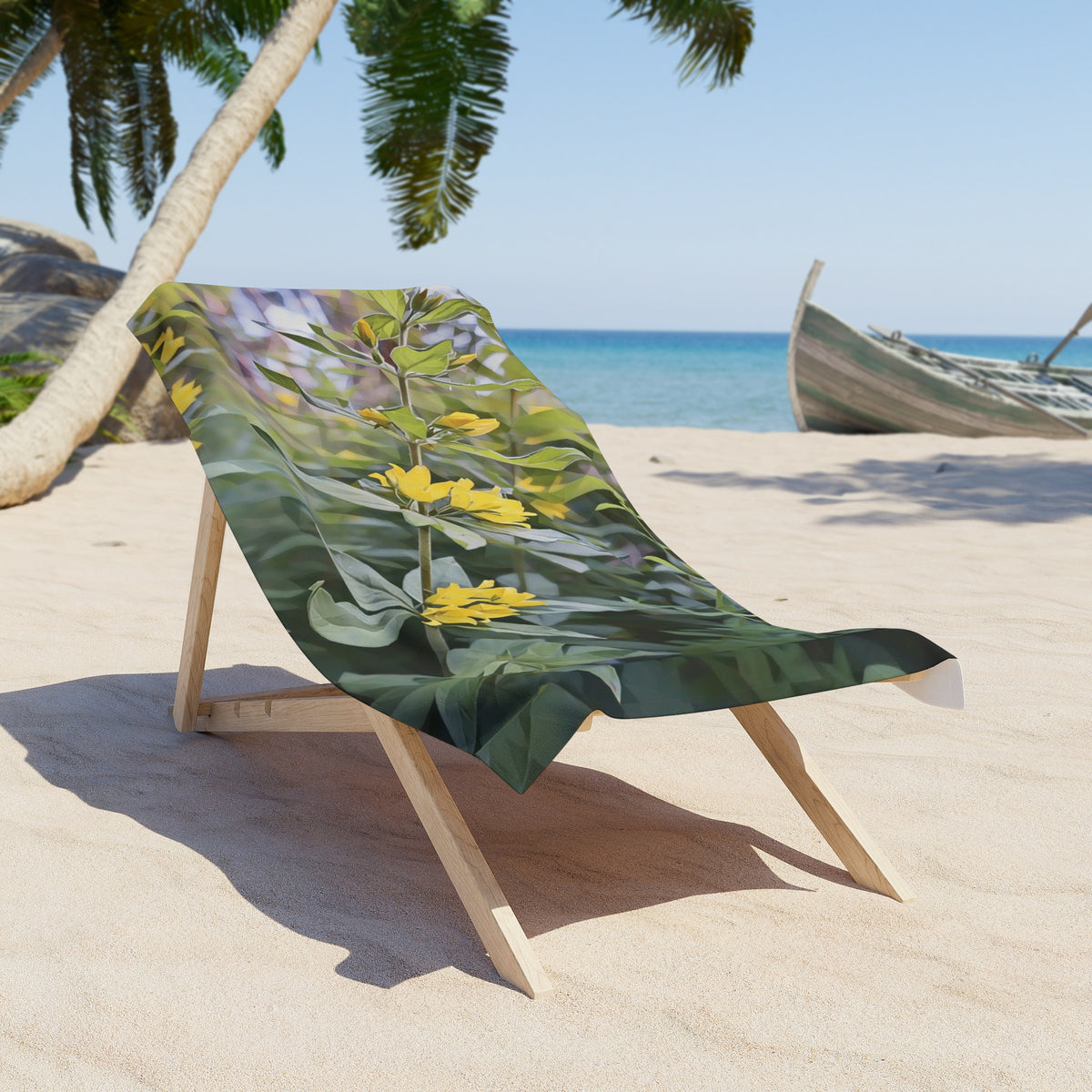 Beach Towel – Poly Art - Flower of Lysimachia (Variant 2)