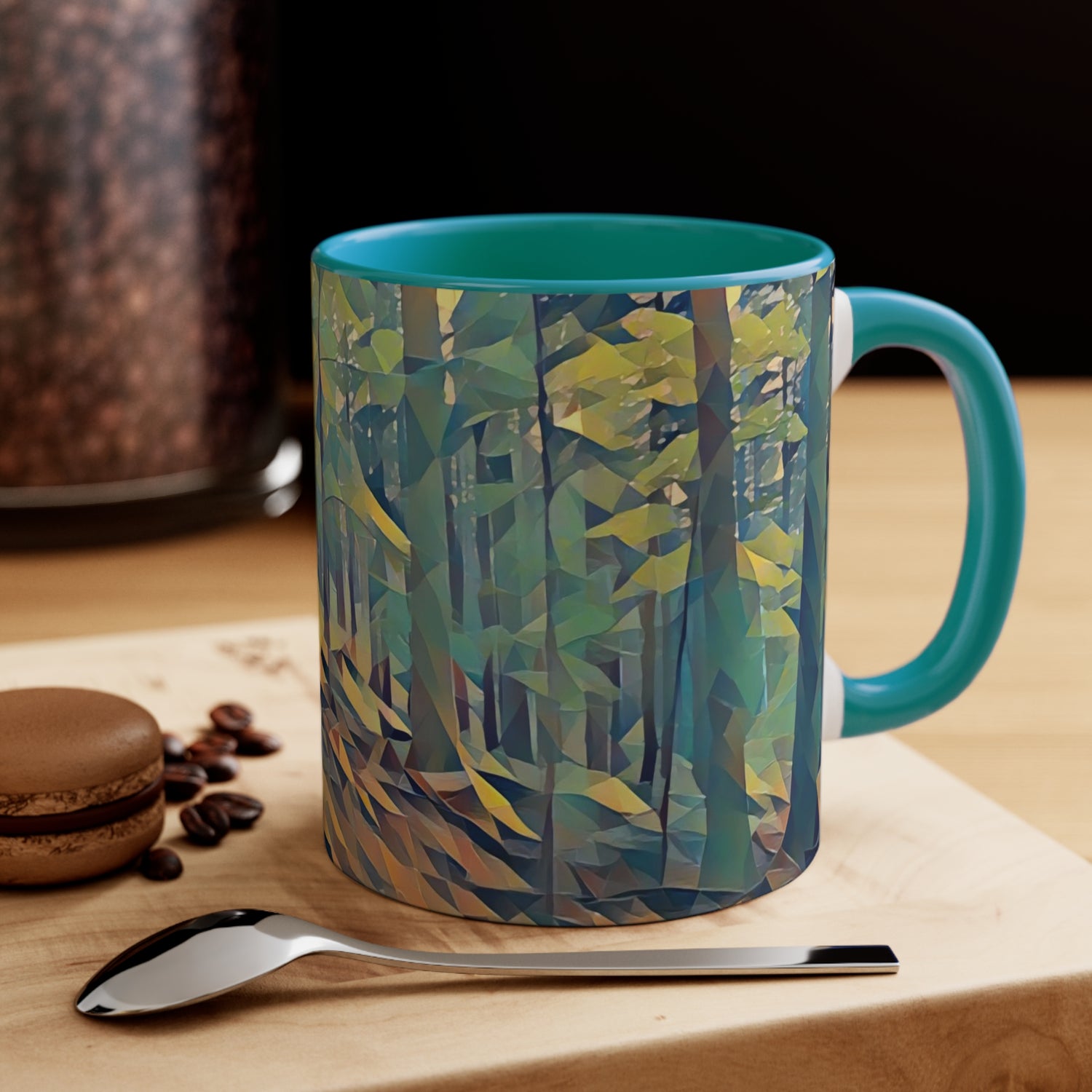 Mug 11oz - Poly Art - Forest, a Path (Variant 2)