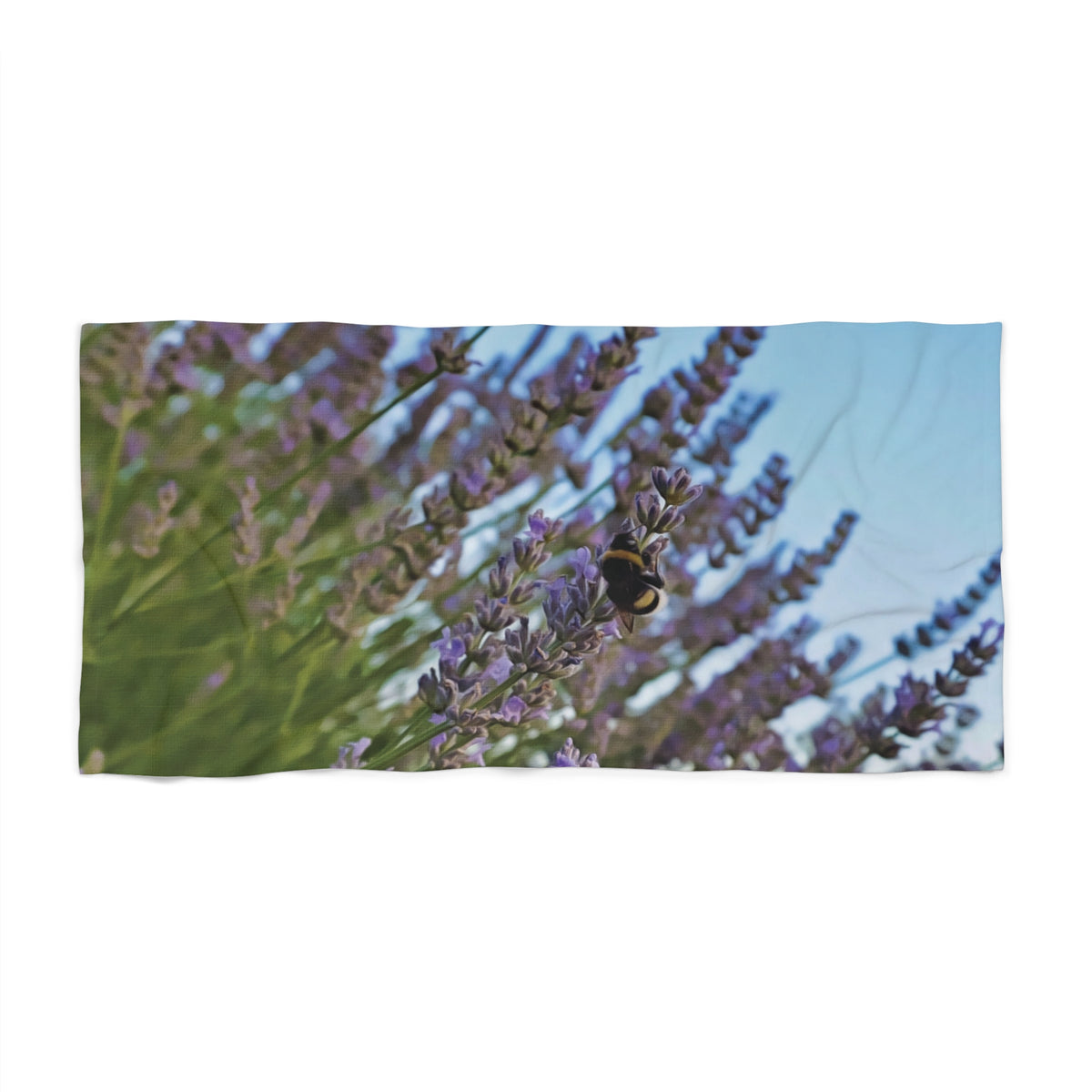 Beach Towel – Flower of Lavender and Bombus (Variant 1)