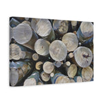 Stretched Matte Canvas - Poly Art - Wooden Trunks (Variant 2)
