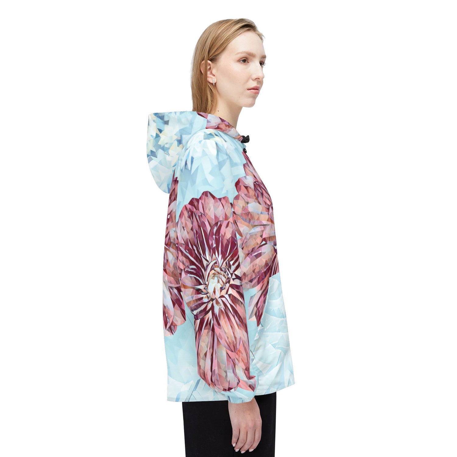 Windbreaker Jacket - Poly Art - Flower of Dahlia (Variant 2)