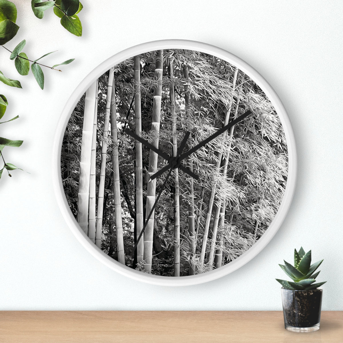 Wall Clock - Bamboo (B&W Variant)