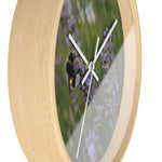 Wall Clock - Flower of Lavender with Bombus Insect (Variant 2)