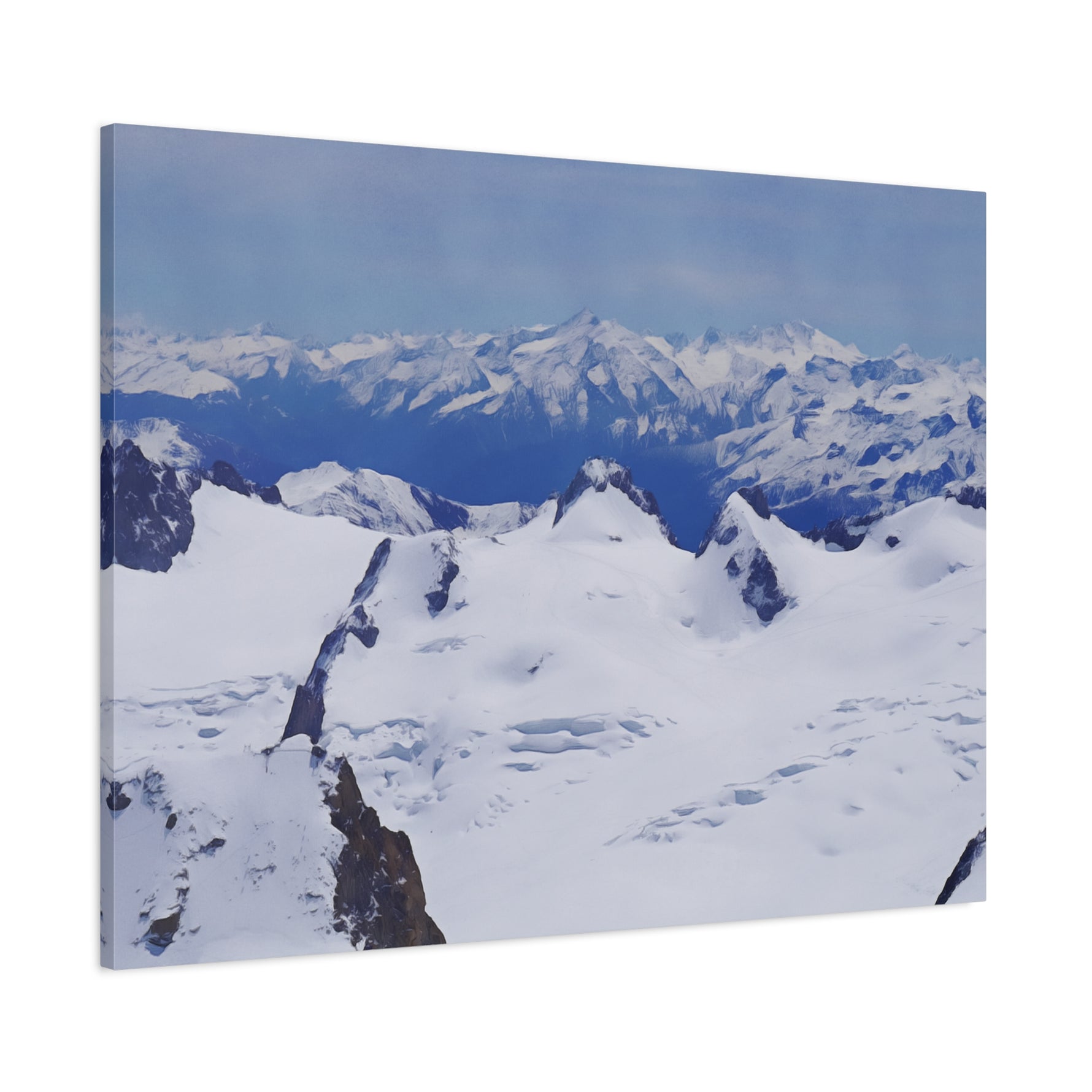 Stretched Matte Canvas - View from Mont Blanc