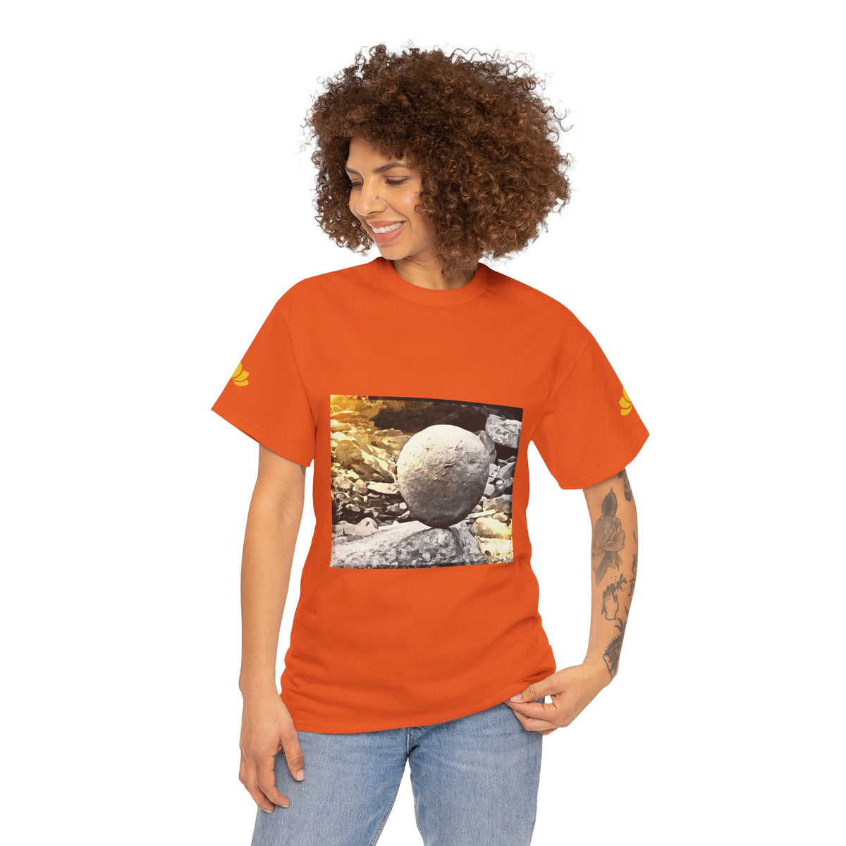 Unisex Heavy Cotton Tee - Stone Balance (Variant 1)