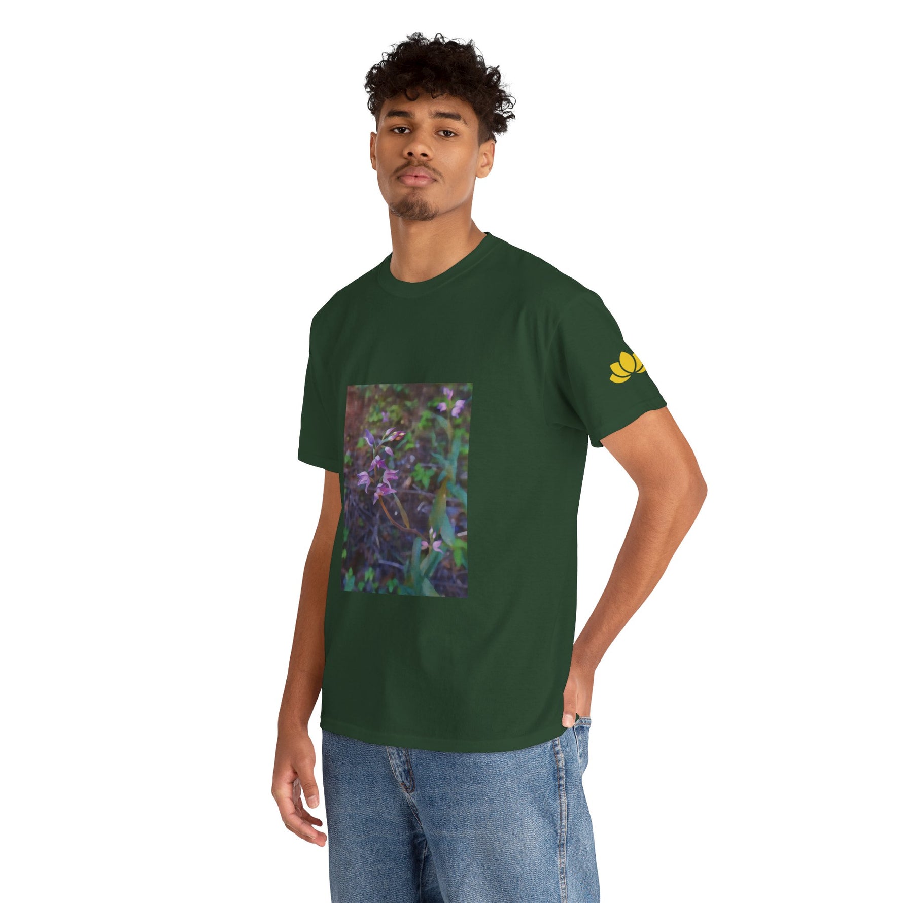 Unisex Heavy Cotton Tee - Flower of Cephalanthera Rubra