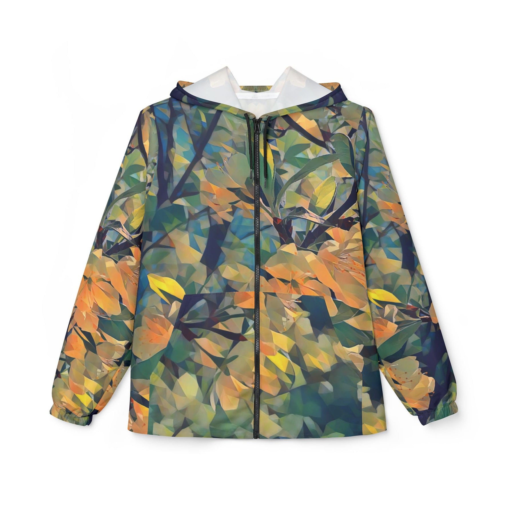 Windbreaker Jacket - Poly Art - Apple's Tree Flower (Variant 2)