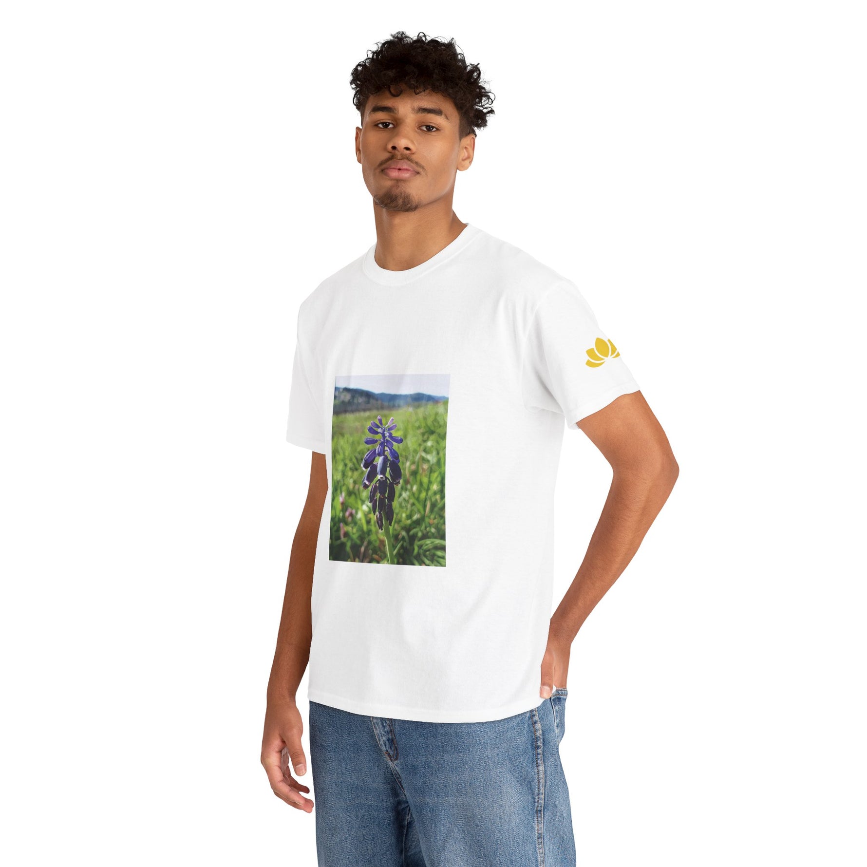 Unisex Heavy Cotton Tee - Poly Art - Flower of Muscari