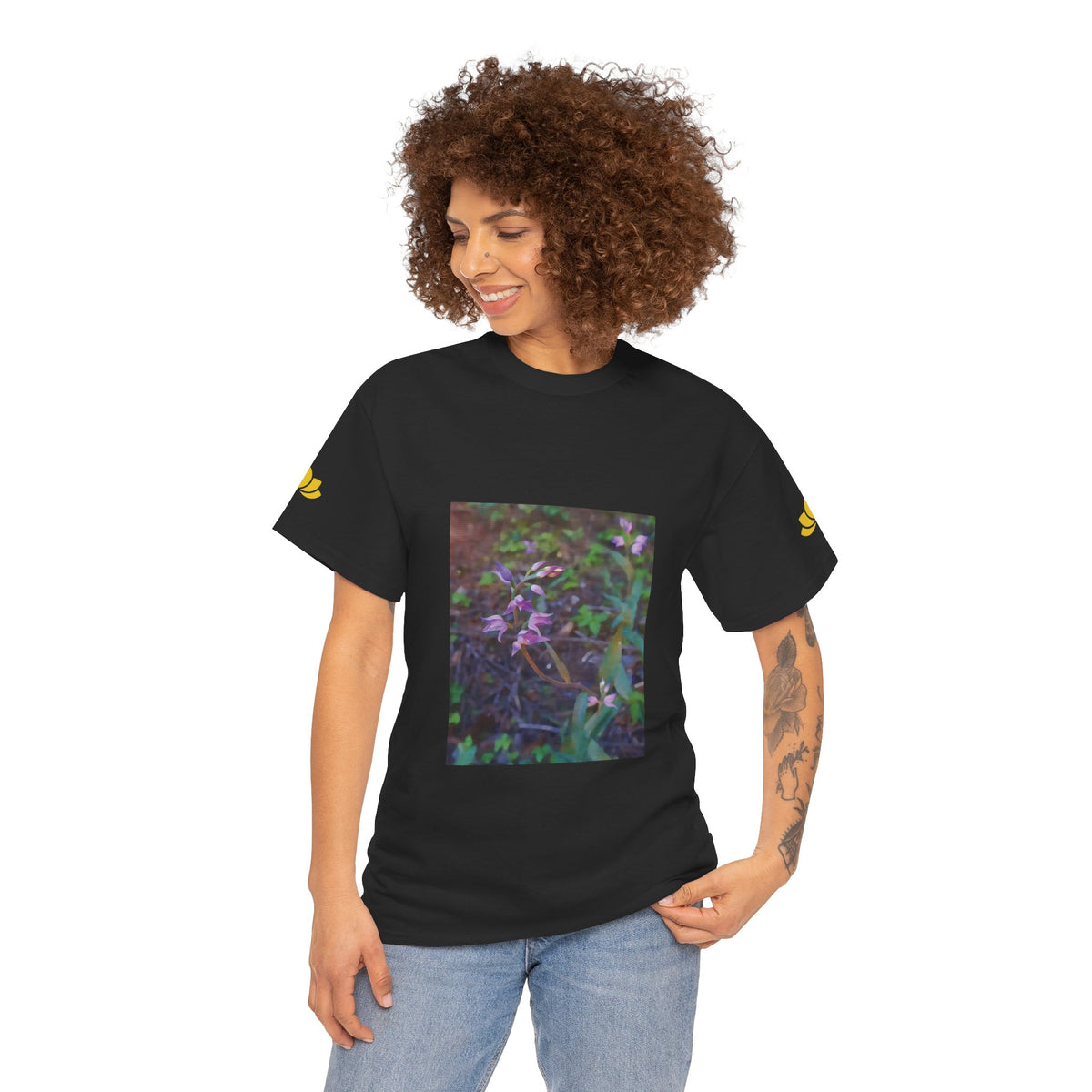 Unisex Heavy Cotton Tee - Flower of Cephalanthera Rubra