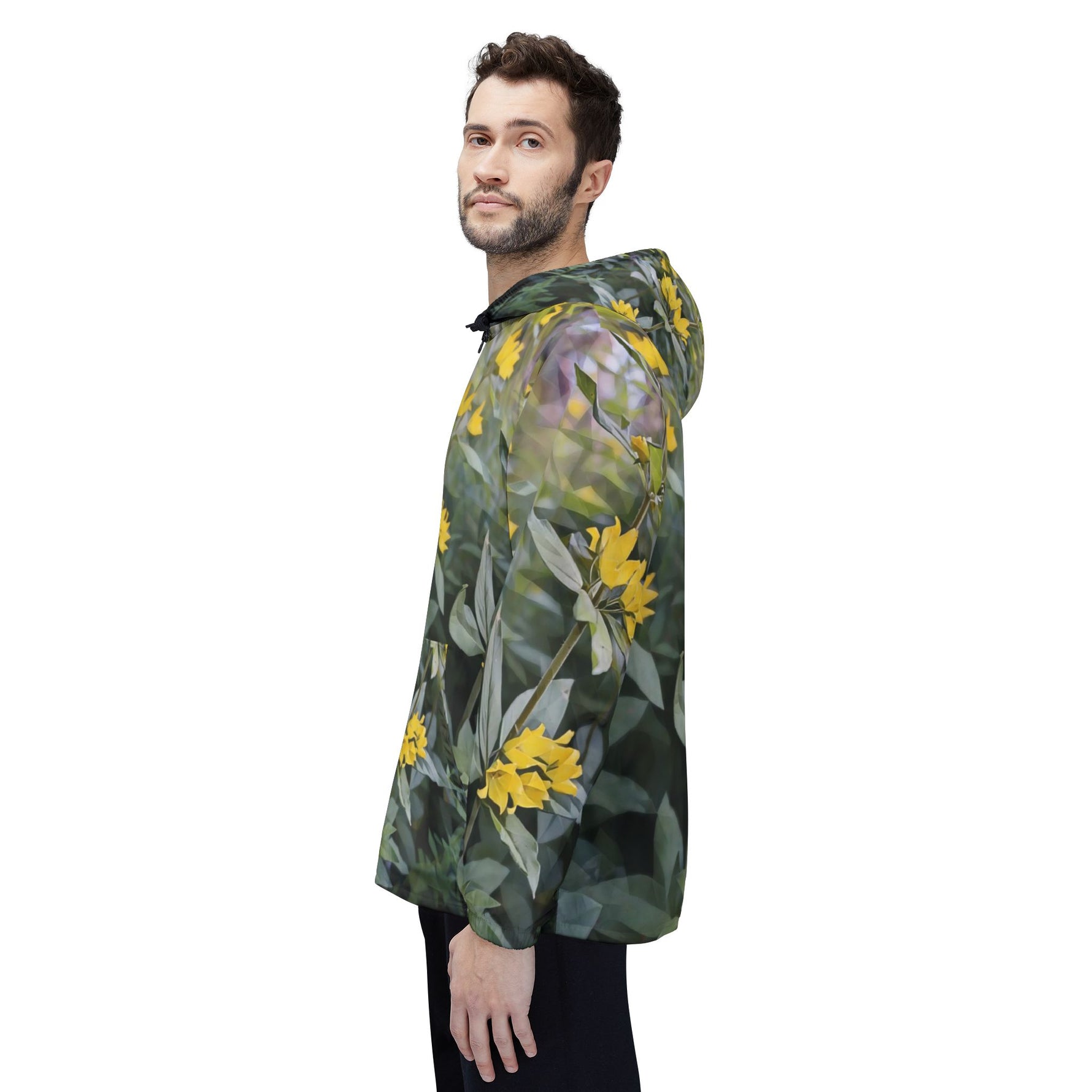 Windbreaker Jacket - Poly Art - Flower of Lysimachia