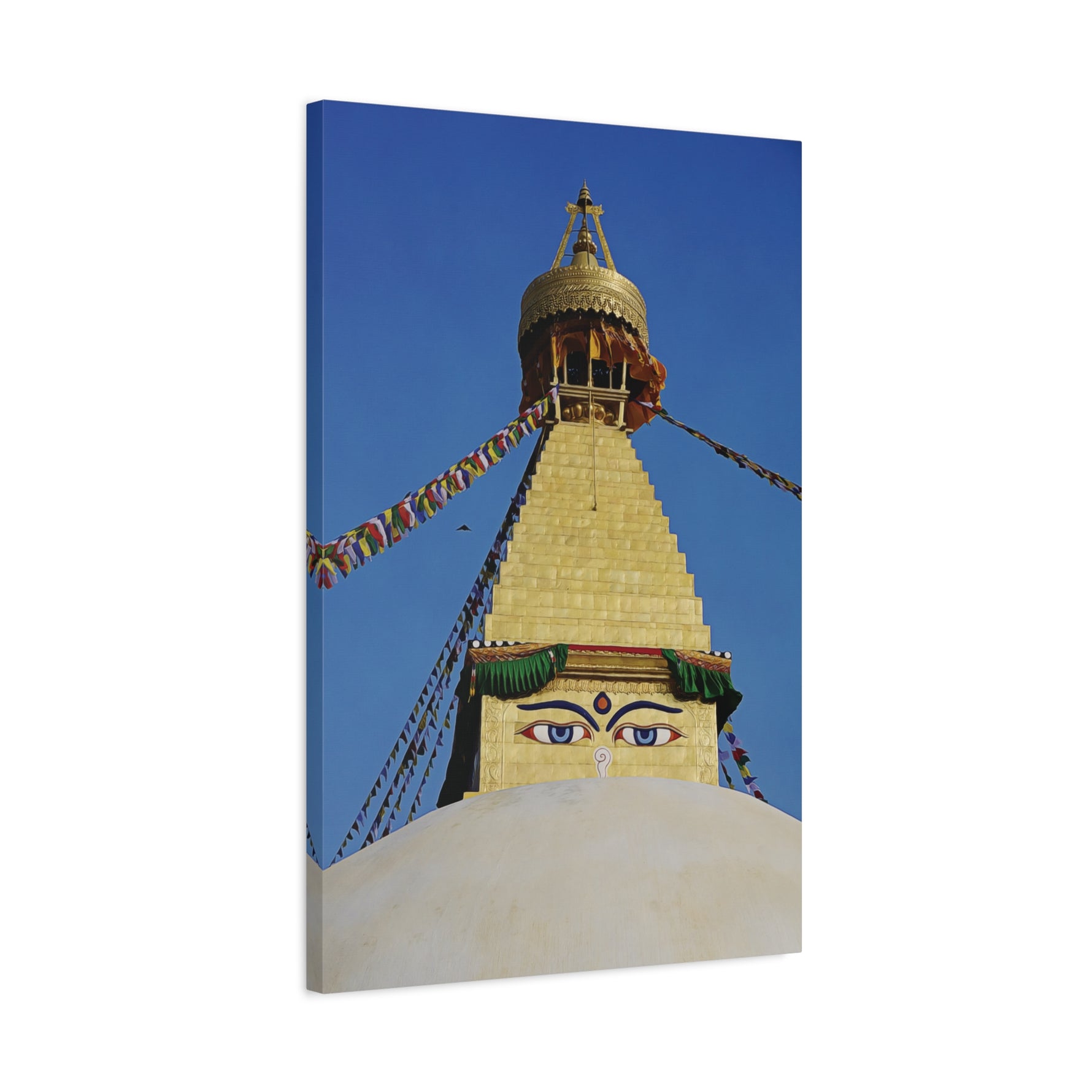 Stretched Matte Canvas - Nepal, Stupa with Buddha's Eyes (Variant 4)
