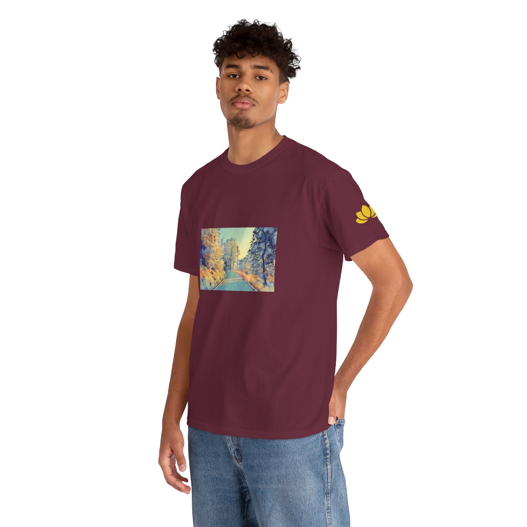 Unisex Heavy Cotton Tee - Poly Art - Forest (Variant 3)