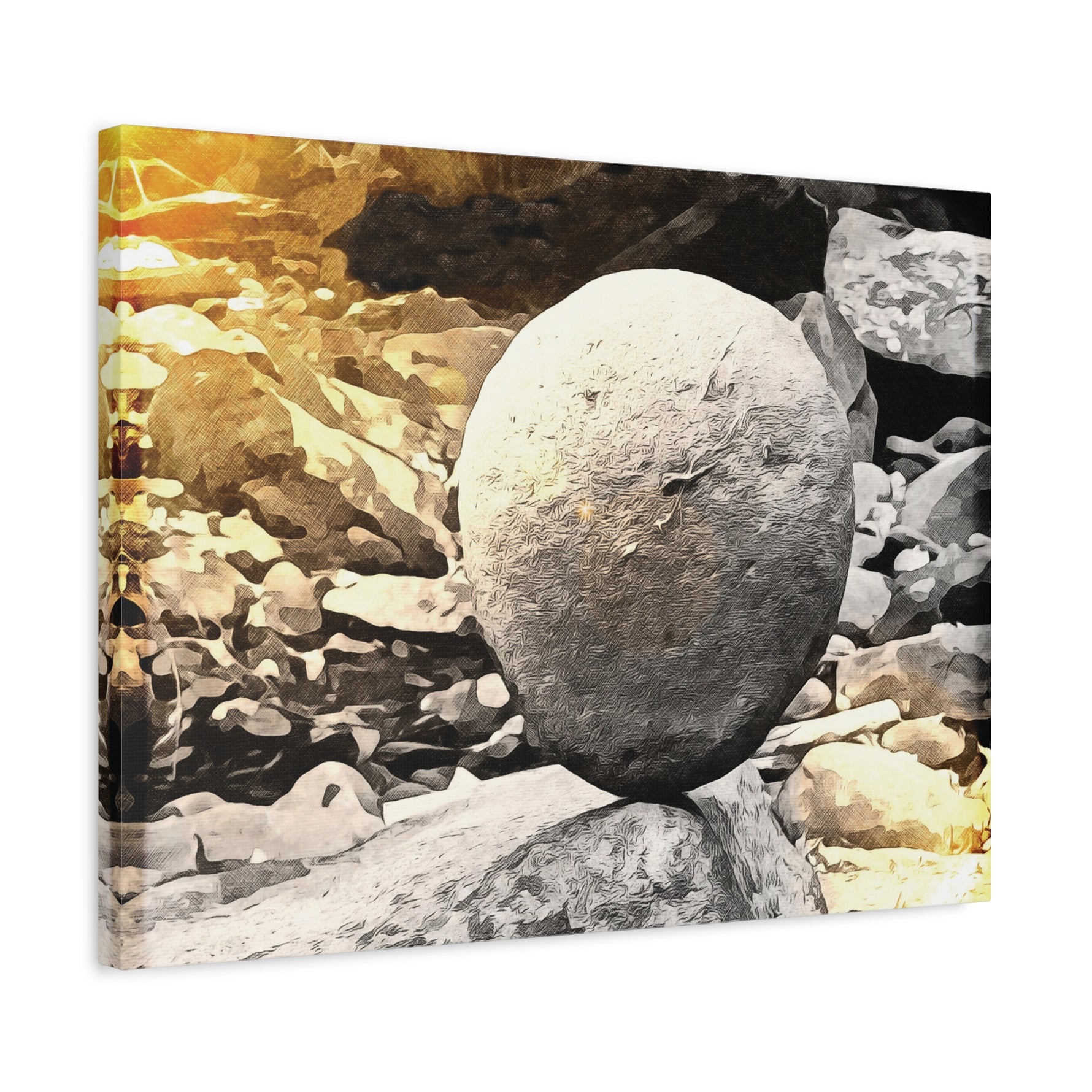 Stretched Matte Canvas - Stone Balance (Variant 1)