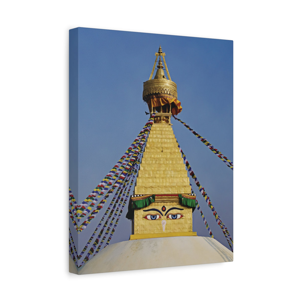 Stretched Matte Canvas - Nepal, Stupa with Buddha's Eyes (Variant 5)