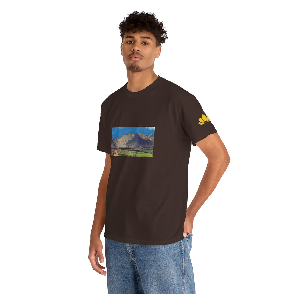 Unisex Heavy Cotton Tee - Poly Art - China's Guilin Hills