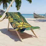 Beach Towel – Poly Art - Flower, Yellow Petals