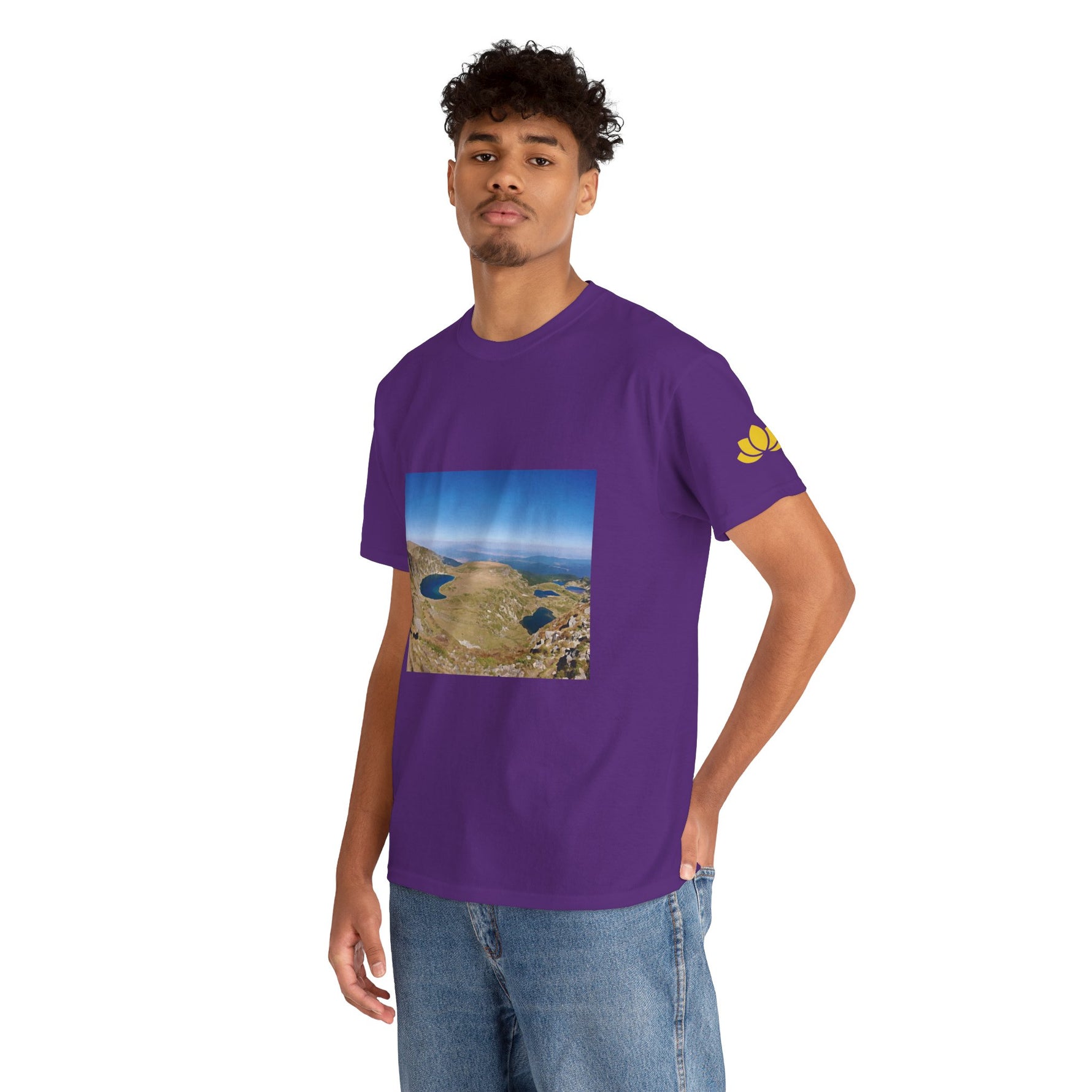 Unisex Heavy Cotton Tee - Rila Lakes (Variant 2)