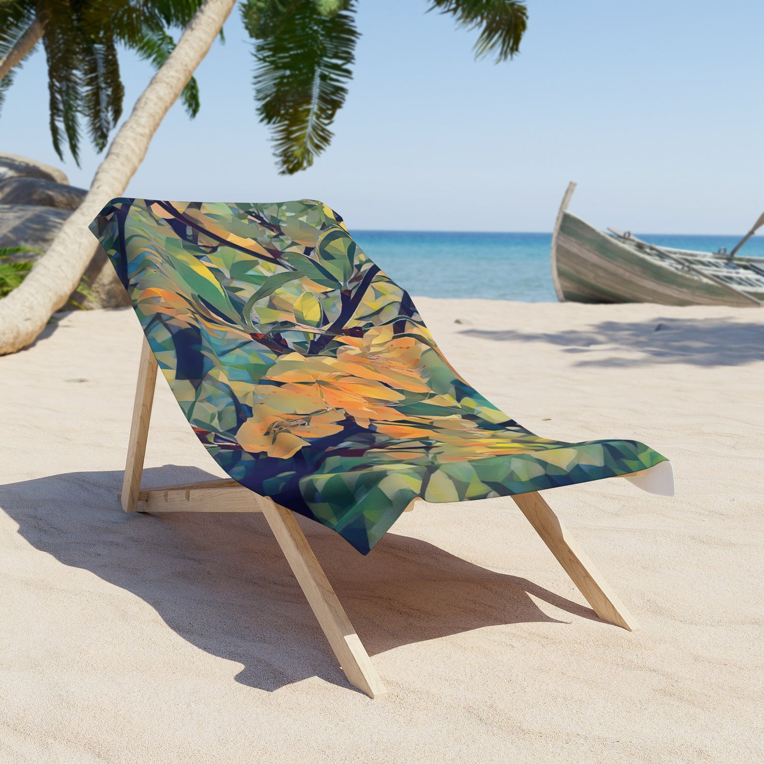 Beach Towel – Poly Art - Apple's Tree Flower (Variant 02)