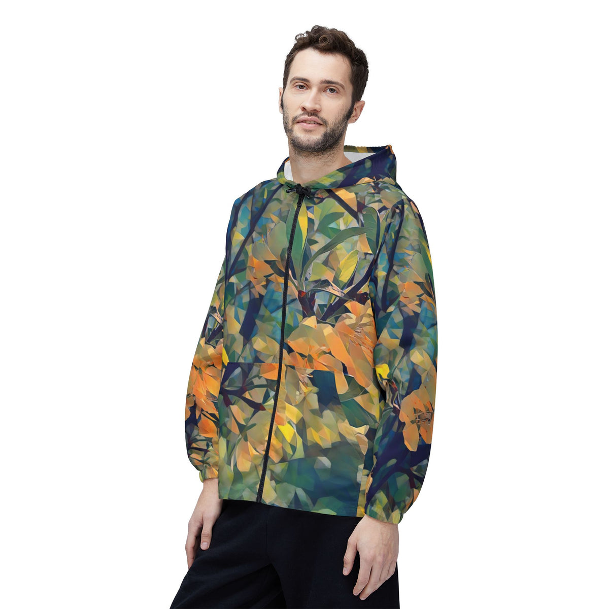 Windbreaker Jacket - Poly Art - Apple's Tree Flower (Variant 2)