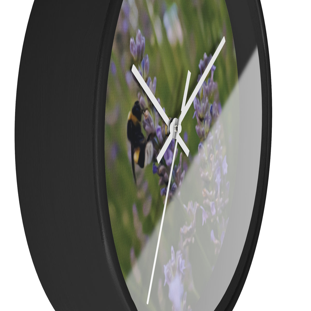 Wall Clock - Flower of Lavender with Bombus Insect (Variant 2)