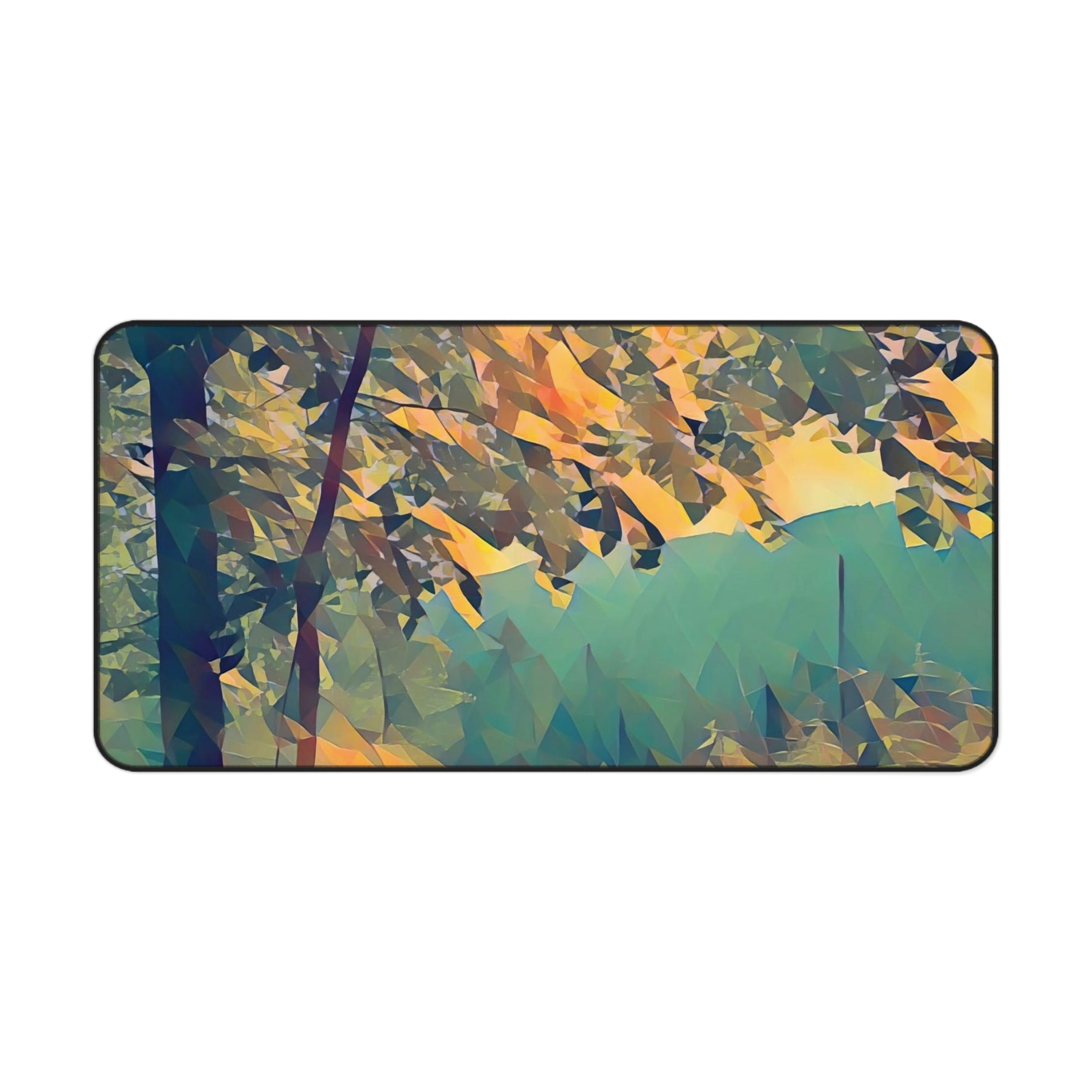 Desk Mat - Poly Art - Forest (Variant 04)