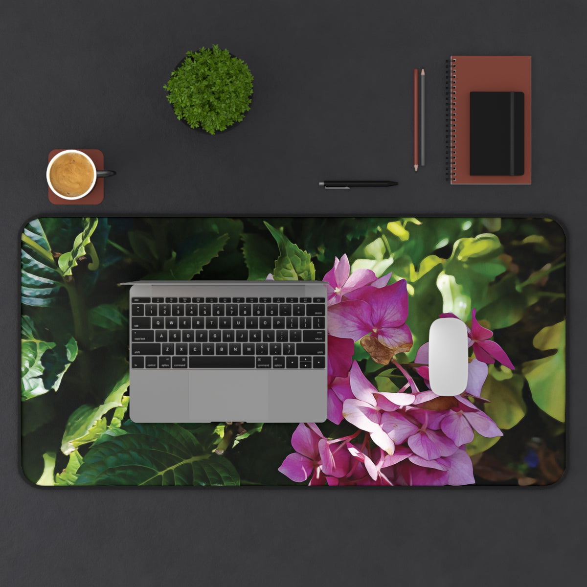 Desk Mat - Flower of Ortensia/Hydrangea Macrophylla