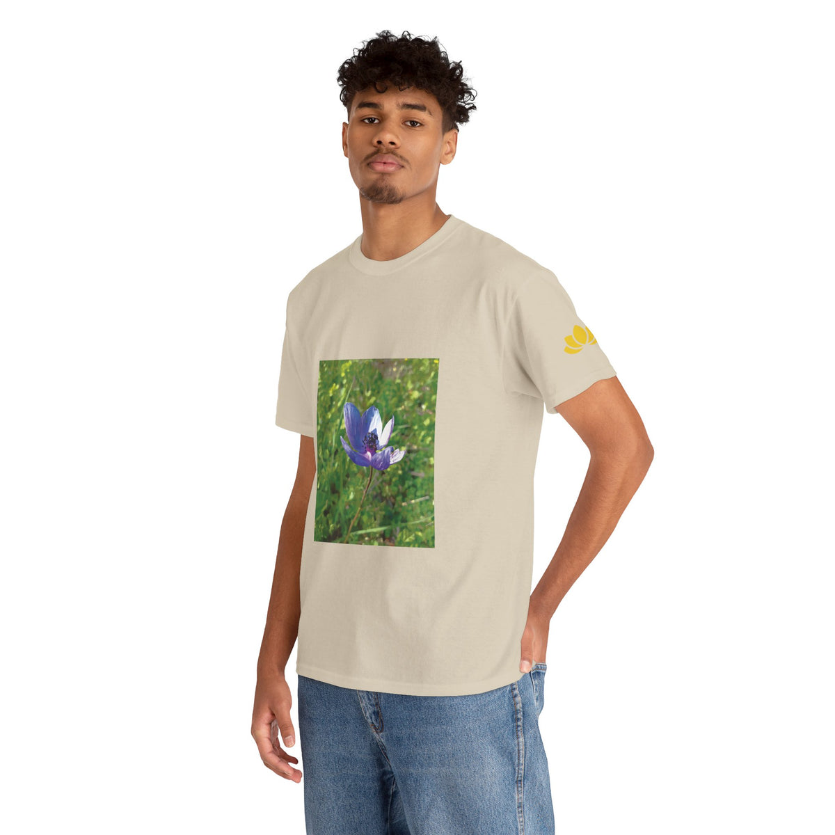 Unisex Heavy Cotton Tee - Flower of Anemone