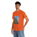 Unisex Heavy Cotton Tee - Flower of Lavender with Bombus