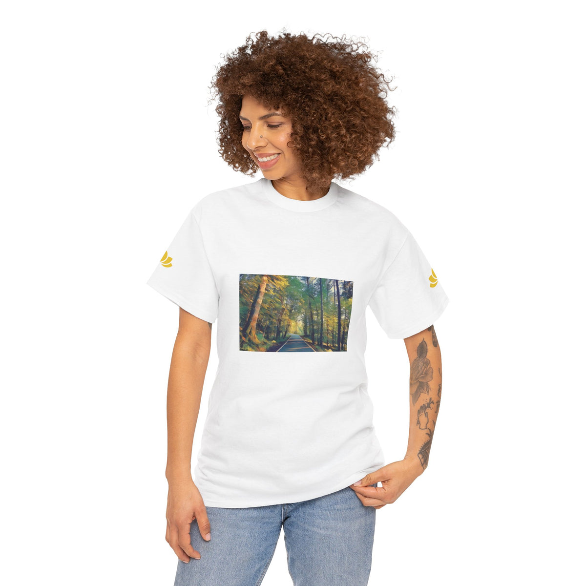 Unisex Heavy Cotton Tee - Poly Art - Forest (Variant 4)