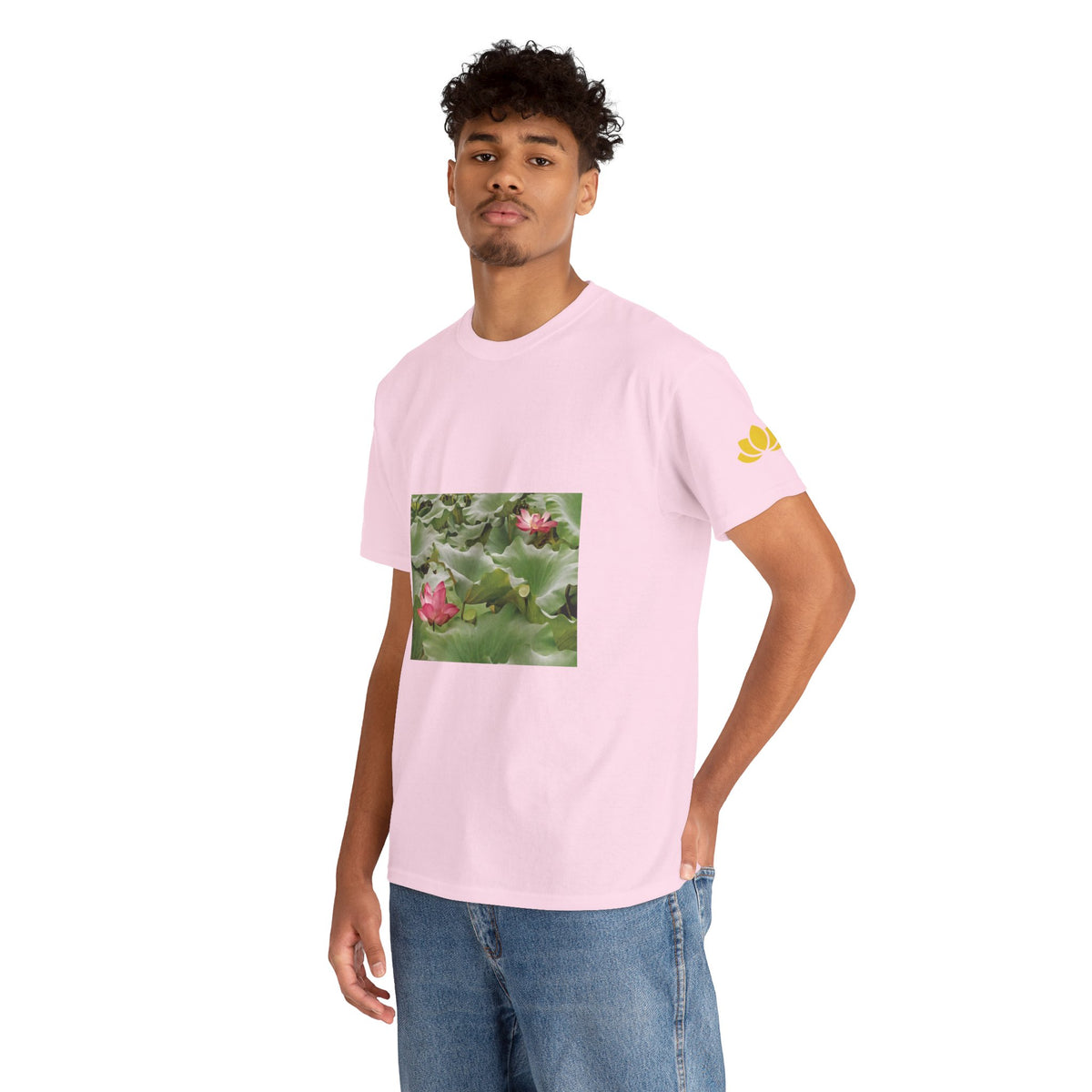 Unisex Heavy Cotton Tee - Flower of Lotus (Variant 3)